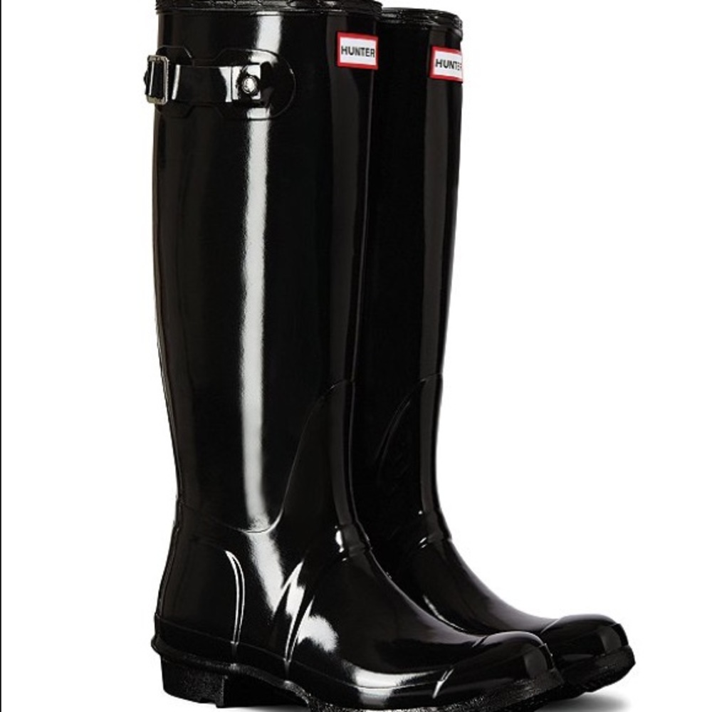 Hunter Rainboots Black Gloss